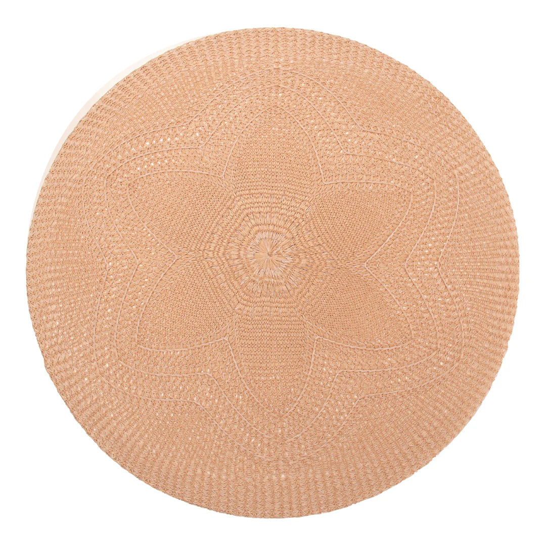 Jogo Americado Redondo Fiore Marrom 38cm