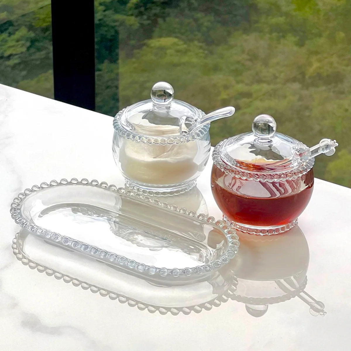 Travessa em Cristal de Chumbo Oval Pearl 24cm