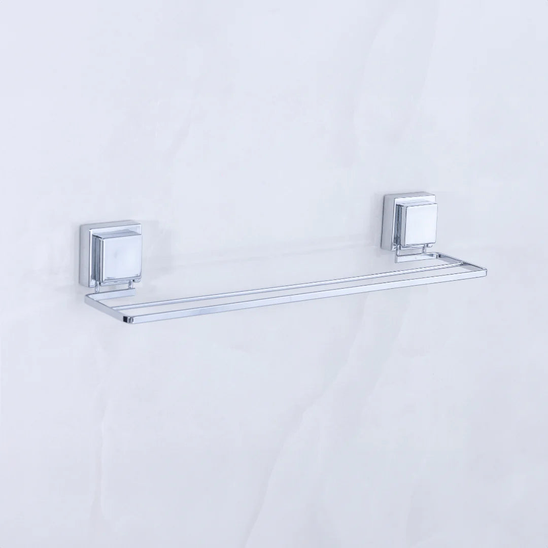 Toalheiro Duplo com Ventosa 45cm Cromado