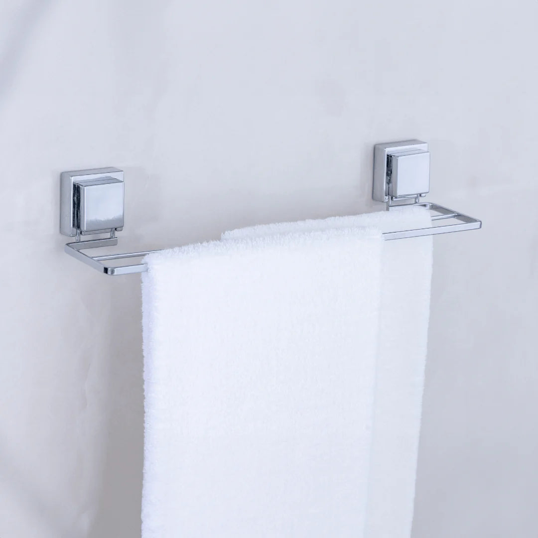 Toalheiro Duplo com Ventosa 45cm Cromado