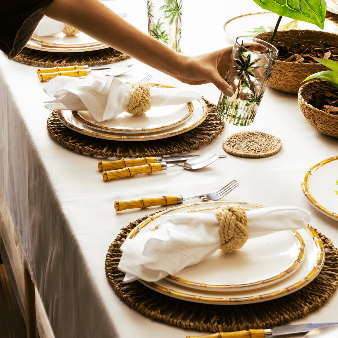 Jogo 2 Guardanapos Ponto Ajour Algodão Branco 40cm x 40cm