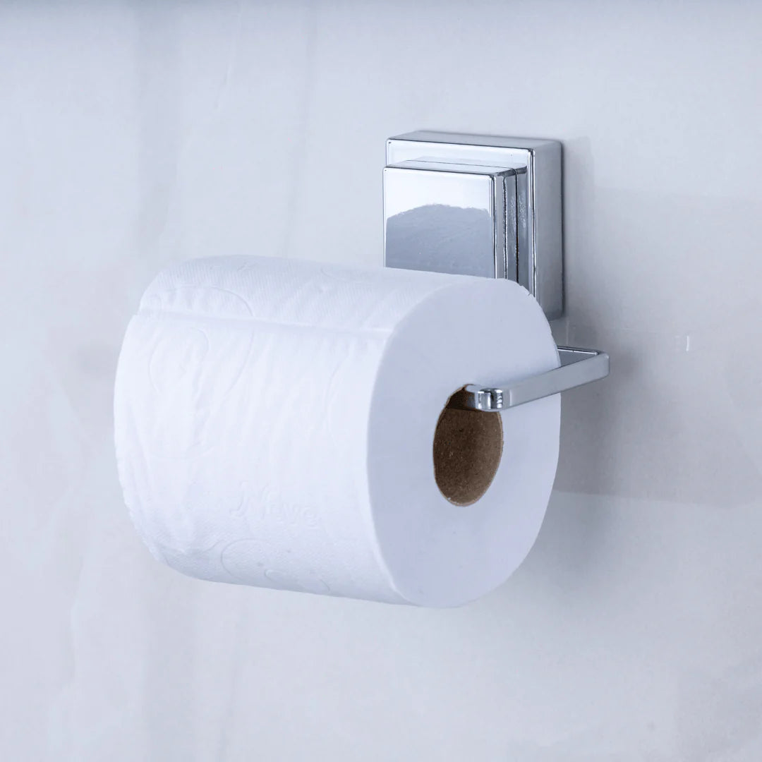 Suporte Para Papel Higiênico Com Ventosa 12,5cm Cromado