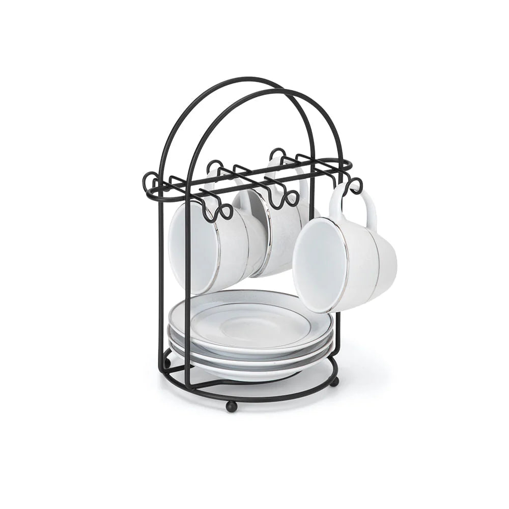 Suporte Para Xícaras De Cafe Preto