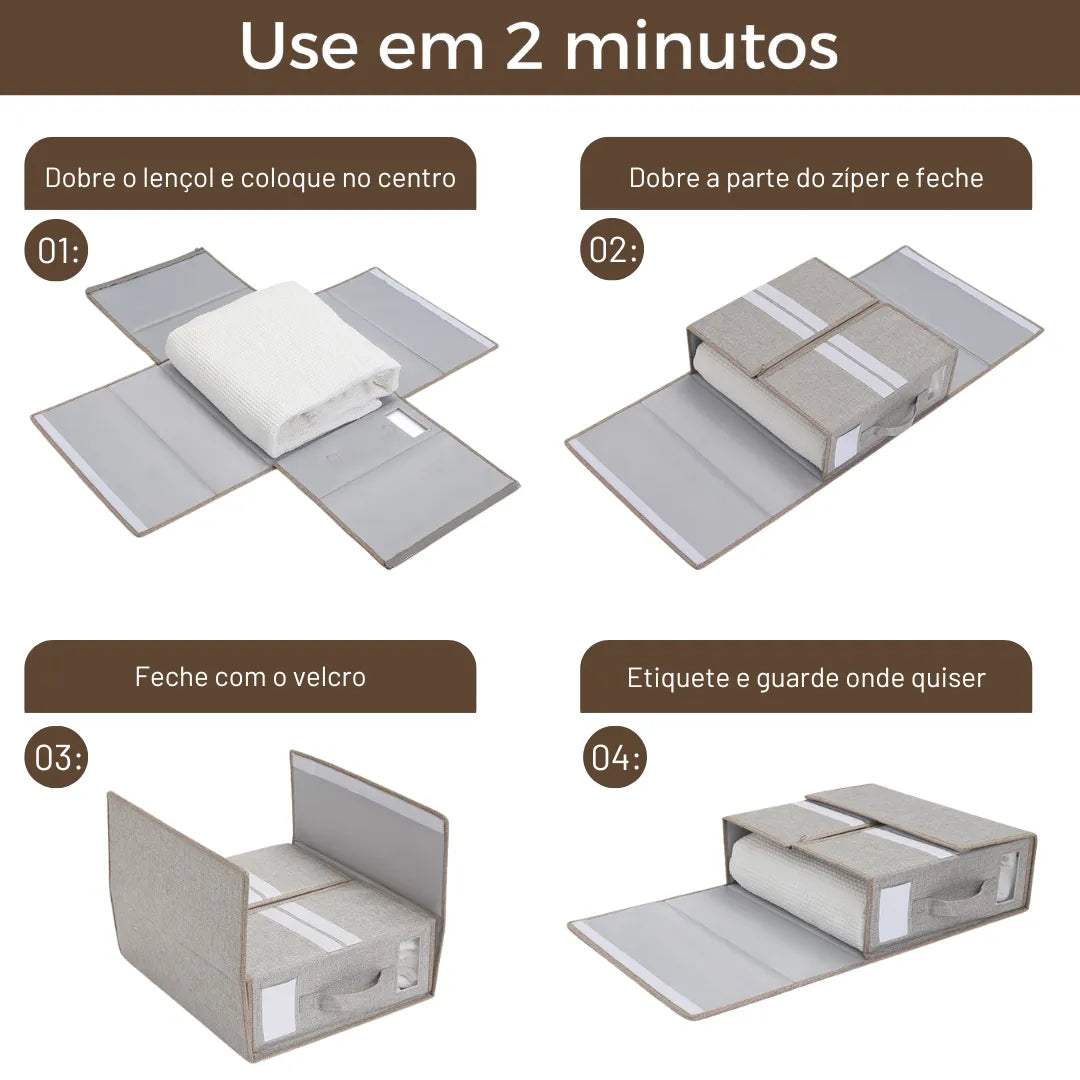 Organizer Box - Organize e Proteja Seus Lençóis