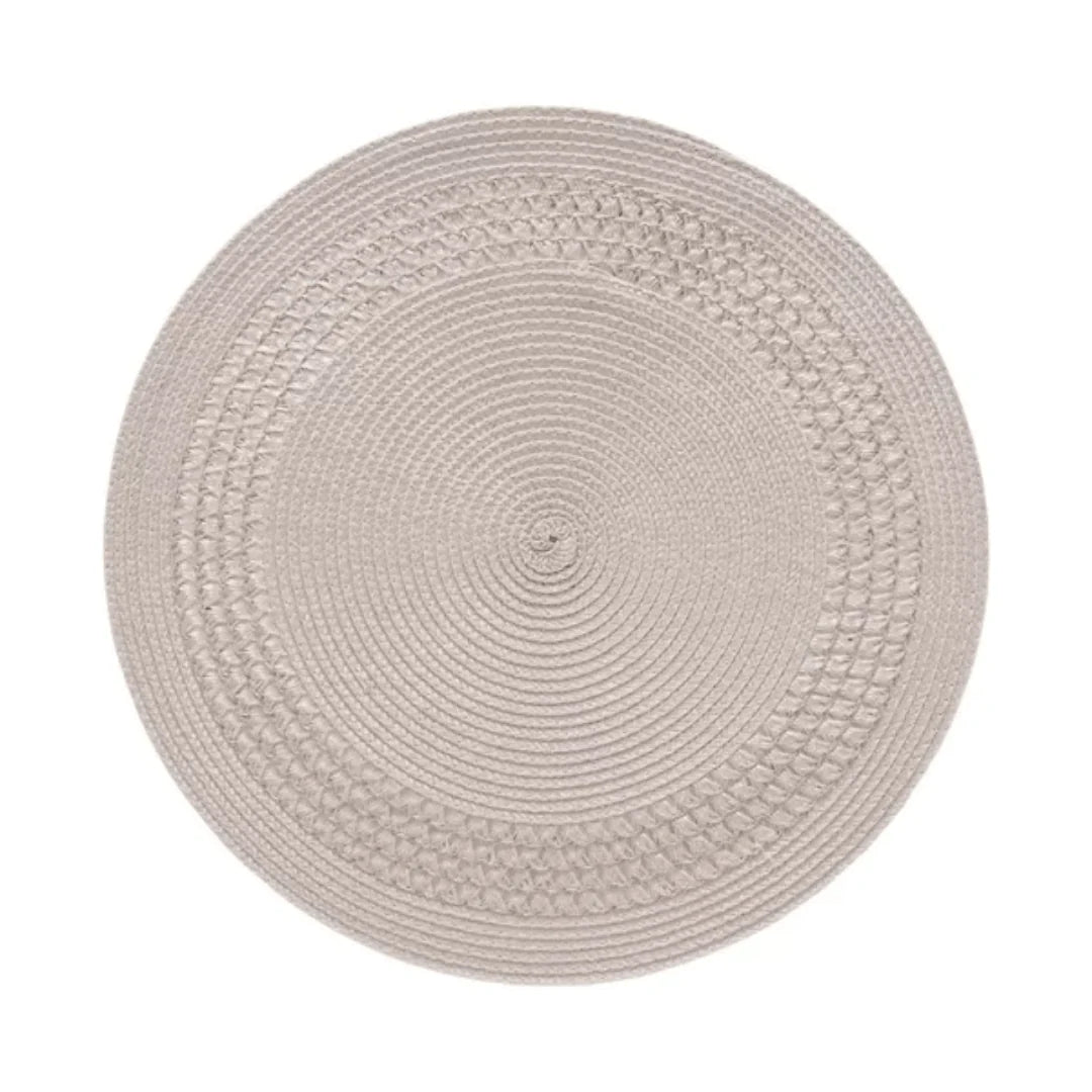 Jogo Americano Redondo Avulso Luna Tressê Vanilla 38cm