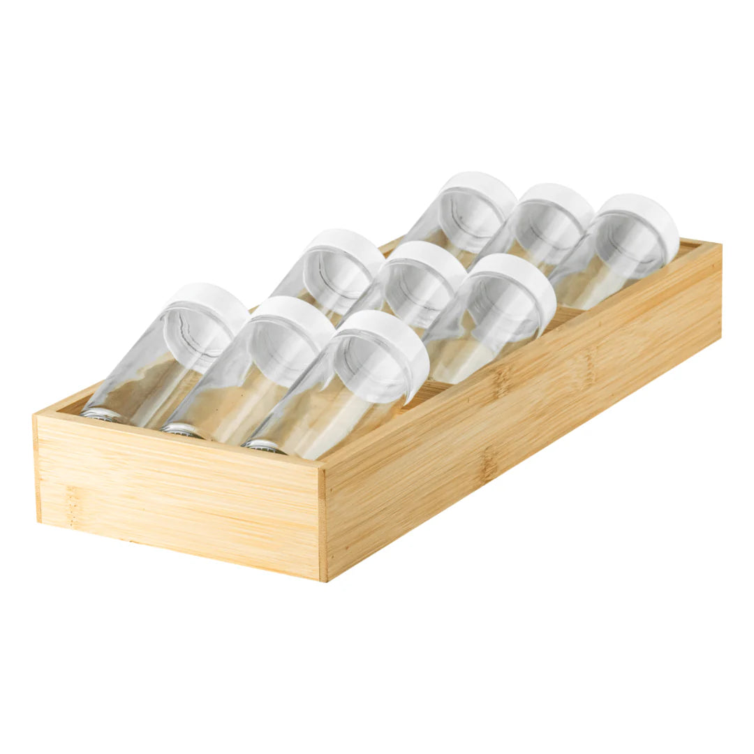 Organizador para Temperos Keep de Bambu 10 Peças
