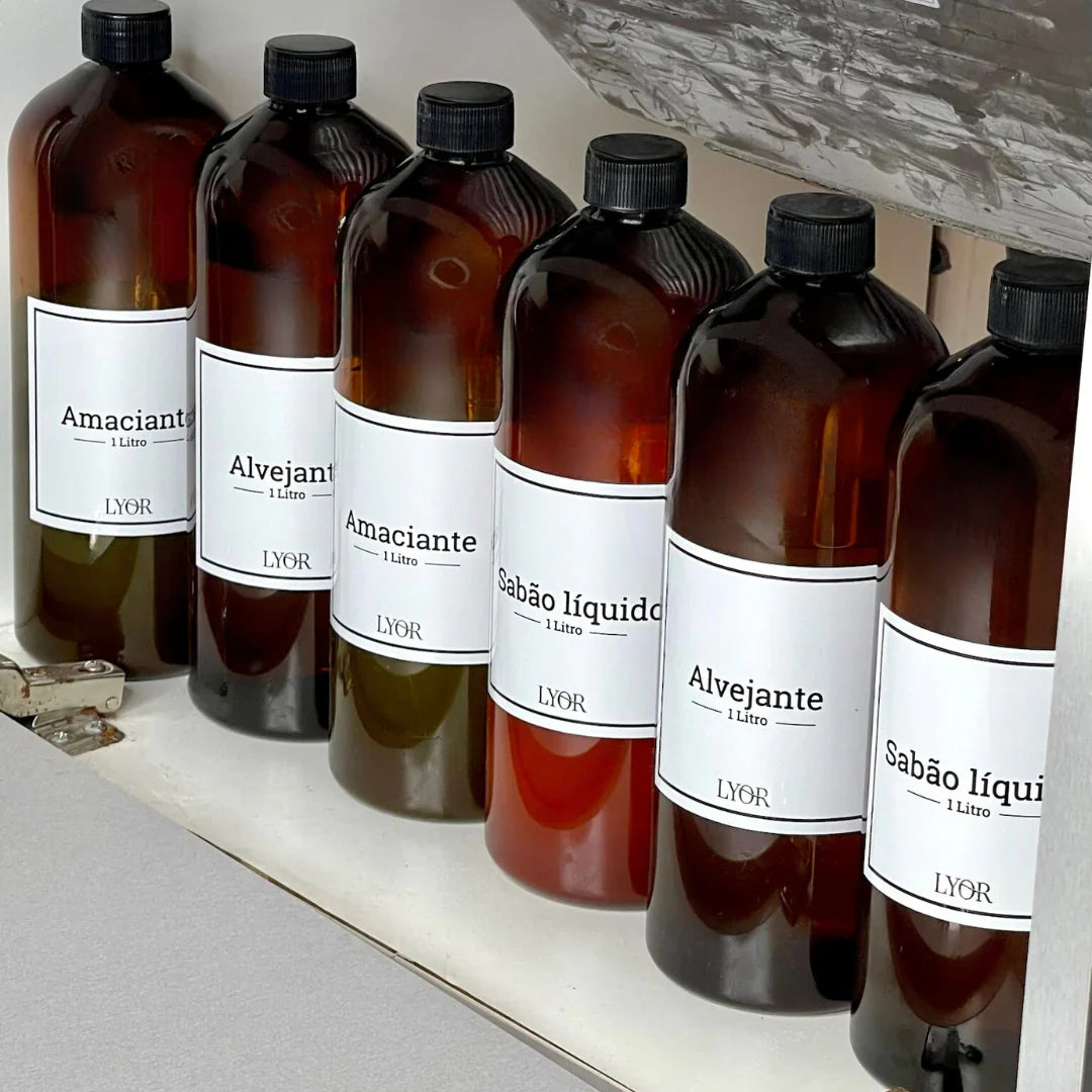 Porta Amaciante de Plástico com Tampa Vintage 1 Litro