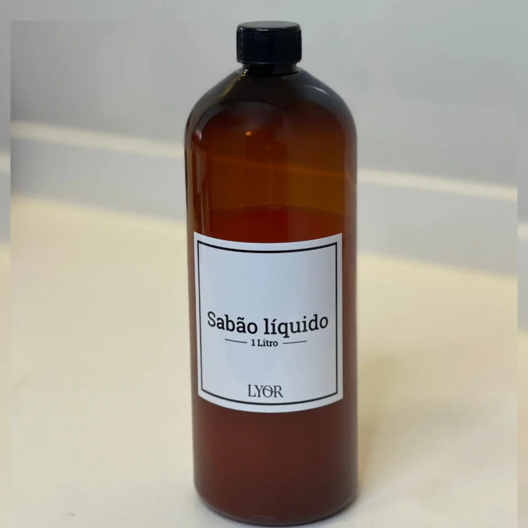 Porta Sabão Liquido de Plástico com Tampa Vintage 1 Litro