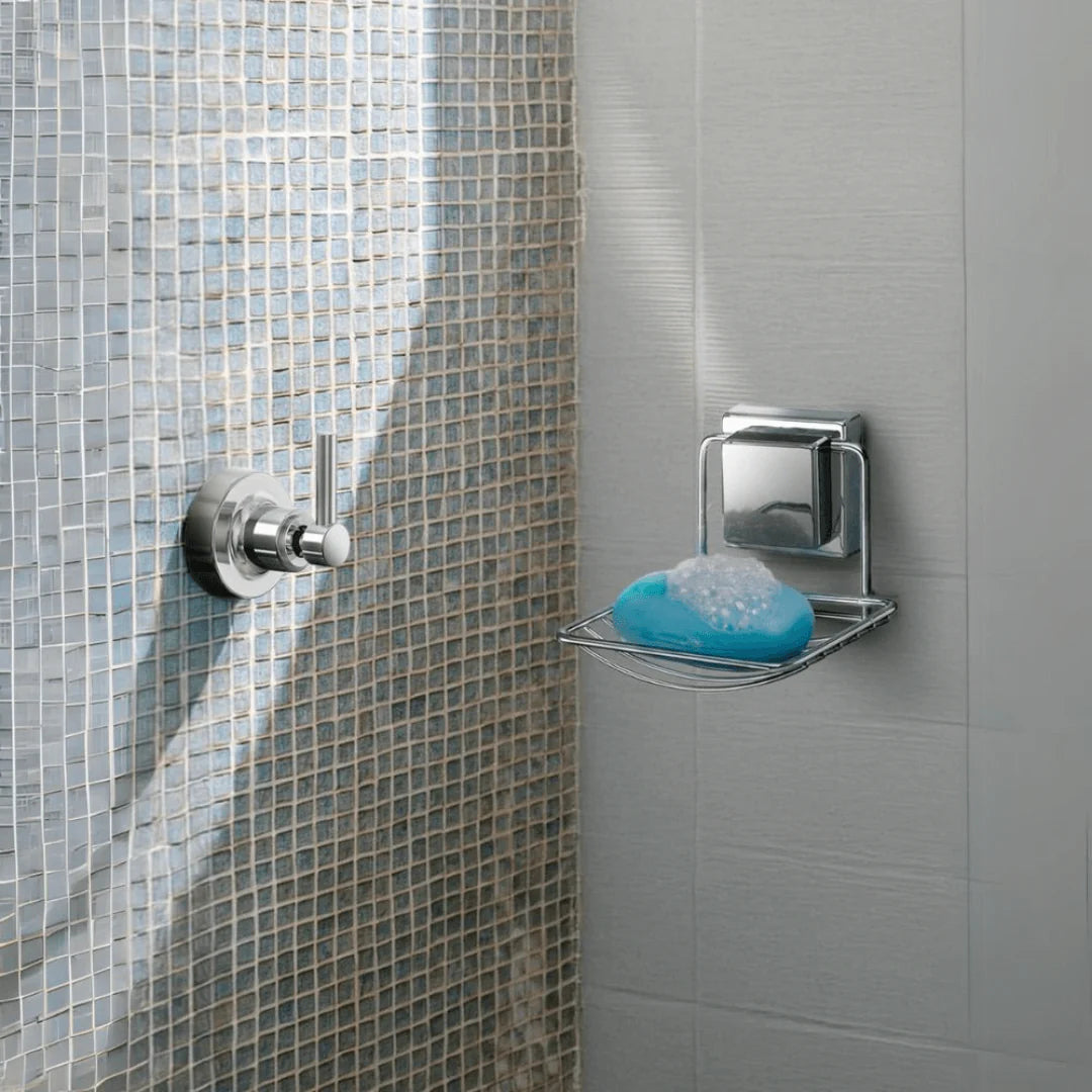 Saboneteira Fixação Ventosa Cromada