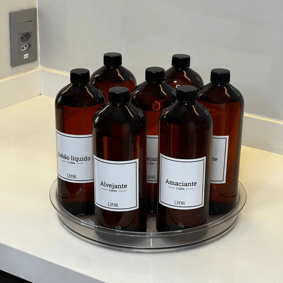 Porta Amaciante de Plástico com Tampa Vintage 1 Litro